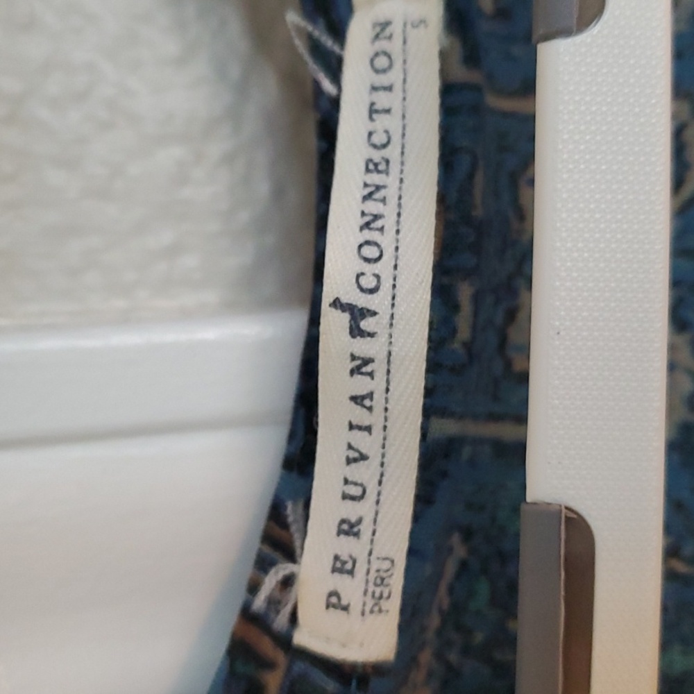 Peruvian Connection Blue Blouse - image 2